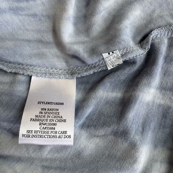 Z SUPPLY Tank Dress Cotton Jersey Medium Blue New Tie Dye Loungewear Coastal Fun - Picture 10 of 12